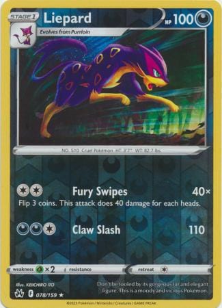 Crown Zenith - 078/159 - Liepard - Reverse Holo