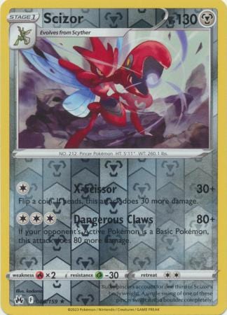 Crown Zenith - 086/159 - Scizor - Reverse Holo