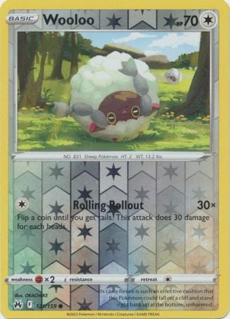 Crown Zenith - 121/159 - Wooloo - Reverse Holo