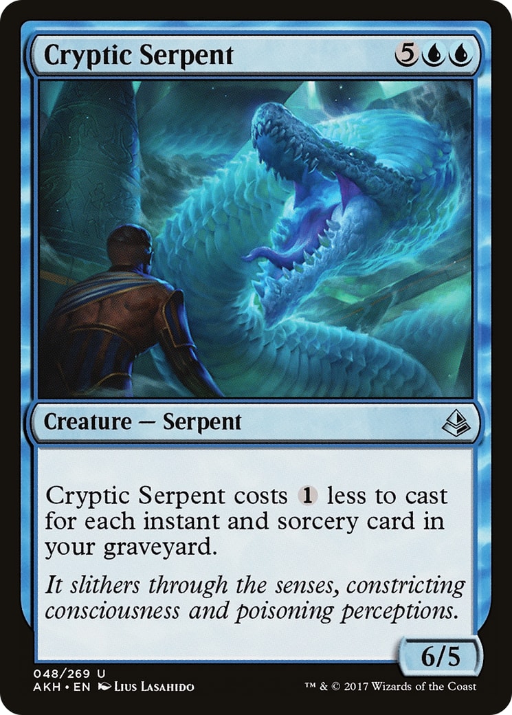 Cryptic Serpent – Amonkhet 48 – Magic: The Gathering single card | Lichcards Hoofdafbeelding