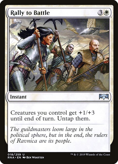 Rally to Battle – Ravnica Allegiance (RNA-18) Magic: The Gathering card