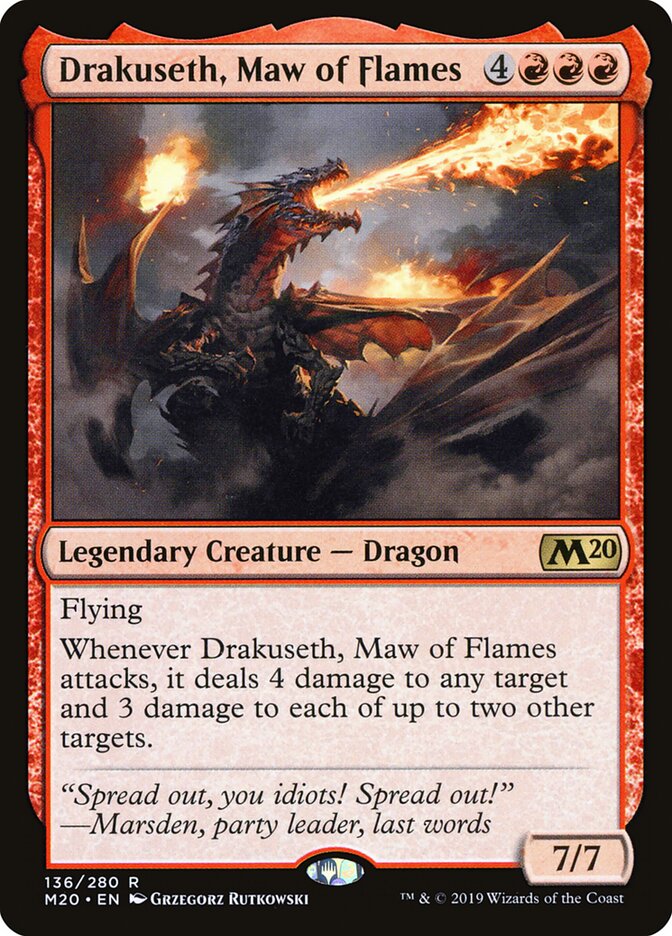 Drakuseth, Maw of Flames - Core 2020 (Rare) [M20-136] Hoofdafbeelding