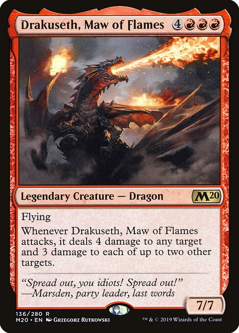 Drakuseth, Maw of Flames – Core 2020 (M20-136) Magic: The Gathering card