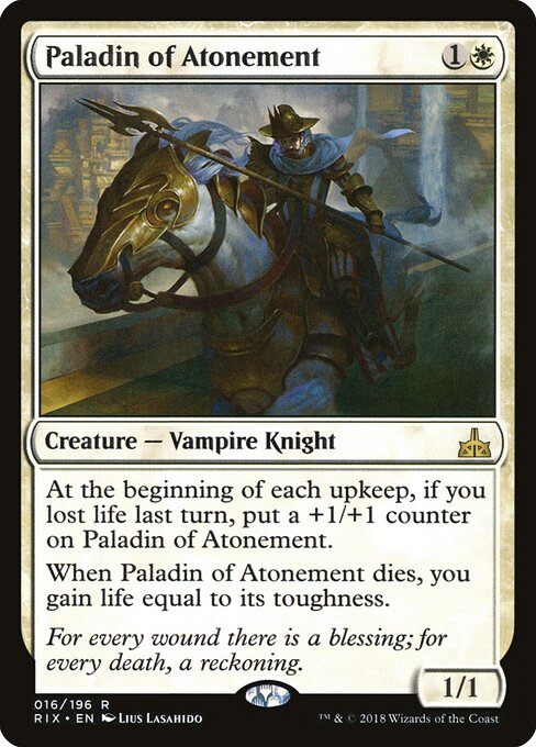 Paladin of Atonement – Rivals of Ixalan (RIX-16) Magic: The Gathering card
