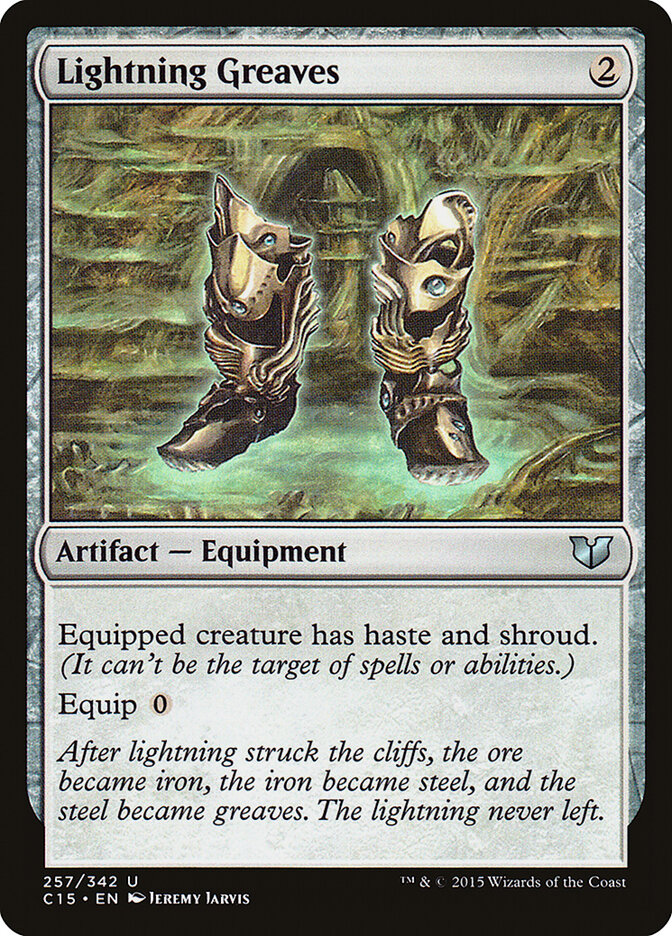 Magic-kaart Lightning Greaves C15-257 uit Commander 2015 (Uncommon) Hoofdafbeelding