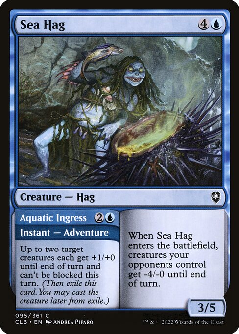 Sea Hag // Aquatic Ingress – Commander Legends: Battle for Baldur's Gate (CLB-95) Magic: The Gathering card Imagen principal del producto