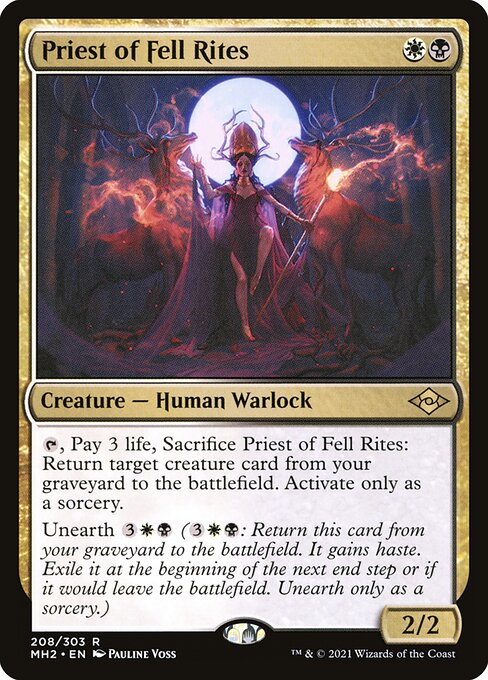 Priest of Fell Rites – Modern Horizons 2 (MH2-208) Magic: The Gathering card