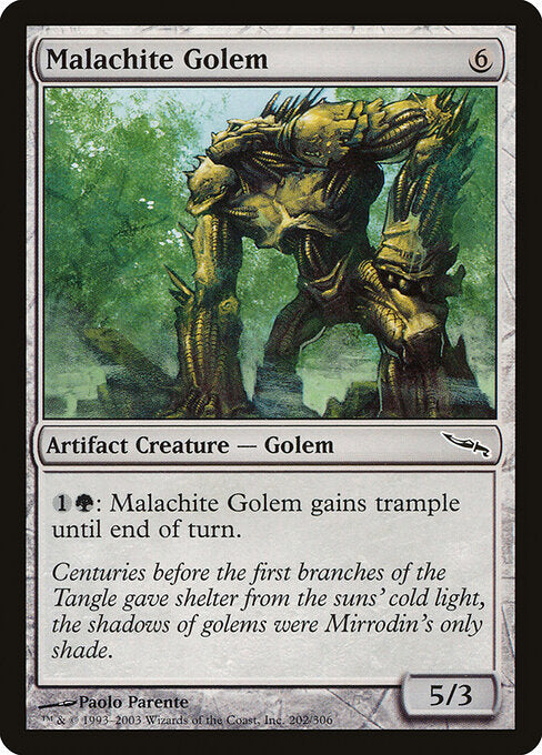 Malachite Golem – Mirrodin (MRD-202) Magic: The Gathering card | LC-REM-20260804-15617494810956-d1193164-5ee5-40ff-b244-f80d426bbf89