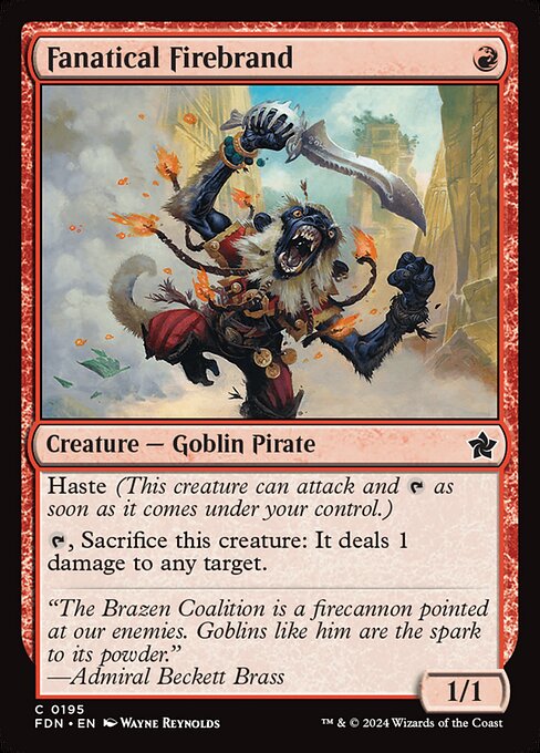 Fanatical Firebrand – Magic: The Gathering Foundations (FDN-195) Magic: The Gathering card