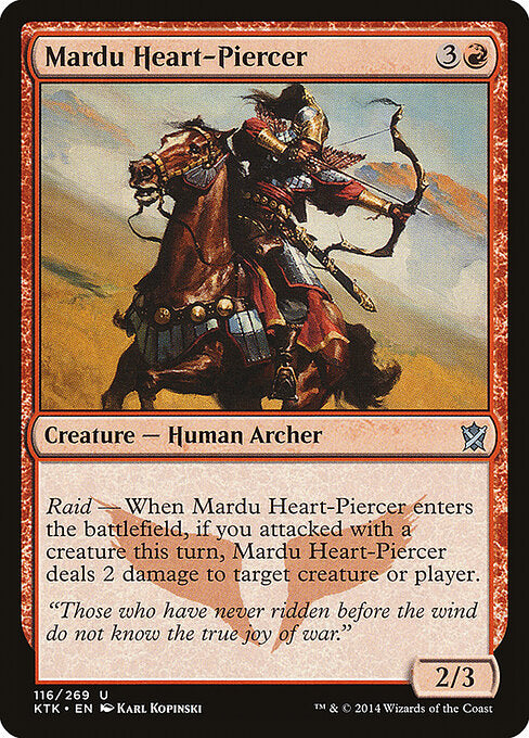Mardu Heart-Piercer – Khans of Tarkir (KTK-116) Magic: The Gathering card