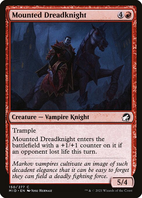 Mounted Dreadknight – Innistrad: Midnight Hunt (MID-150) Magic: The Gathering card