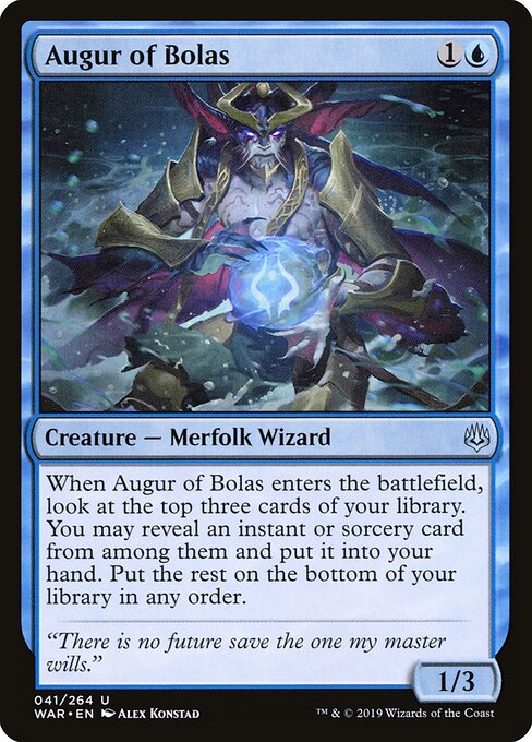 Augur of Bolas – War of the Spark (WAR-41) Magic: The Gathering card Main image