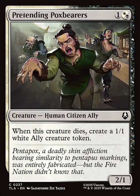 Pretending Poxbearers – Magic: The Gathering | Avatar: The Last Airbender (TLA-237) Magic: The Gathering card