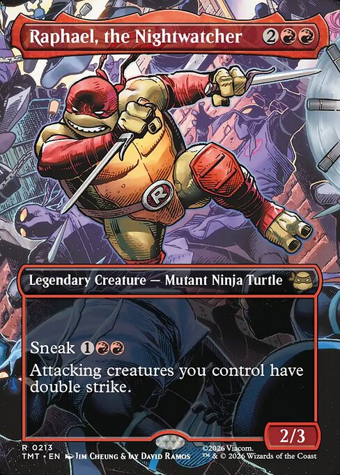 Raphael, the Nightwatcher – Teenage Mutant Ninja Turtles (TMT-213) Magic: The Gathering card | LC-REM-20260804-15632302342476-d2011f85-7ae2-423f-90b9-abbc69fd1056 Hauptbild