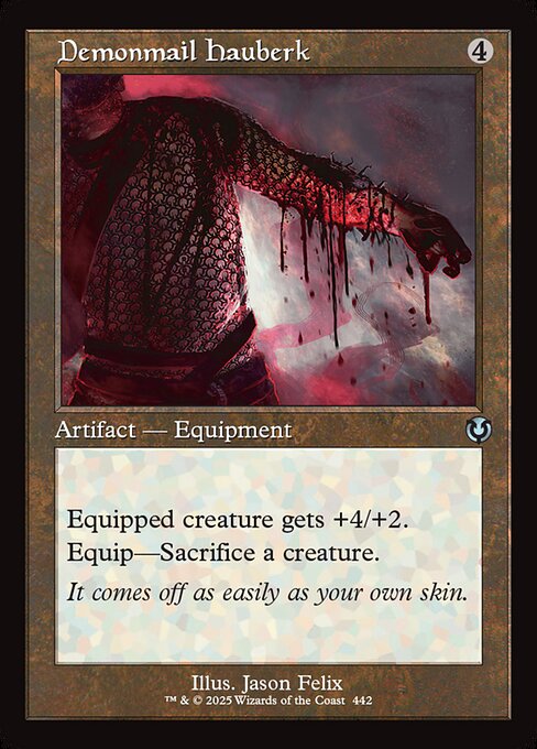 Demonmail Hauberk – Innistrad Remastered (INR-442) Magic: The Gathering card | LC-REM-20260804-15339548377420-d2045785-7a8c-4238-a081-a49908bfa844