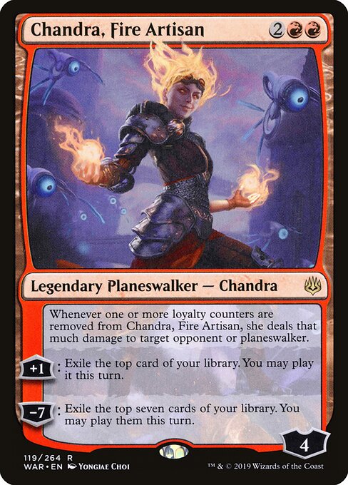 Chandra, Fire Artisan – War of the Spark (WAR-119) Magic: The Gathering card