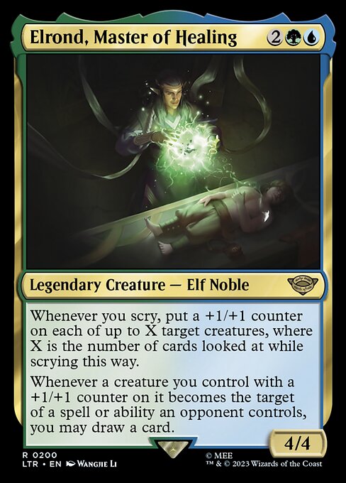 Elrond, Master of Healing – The Lord of the Rings: Tales of Middle-earth (LTR-200) Magic: The Gathering card