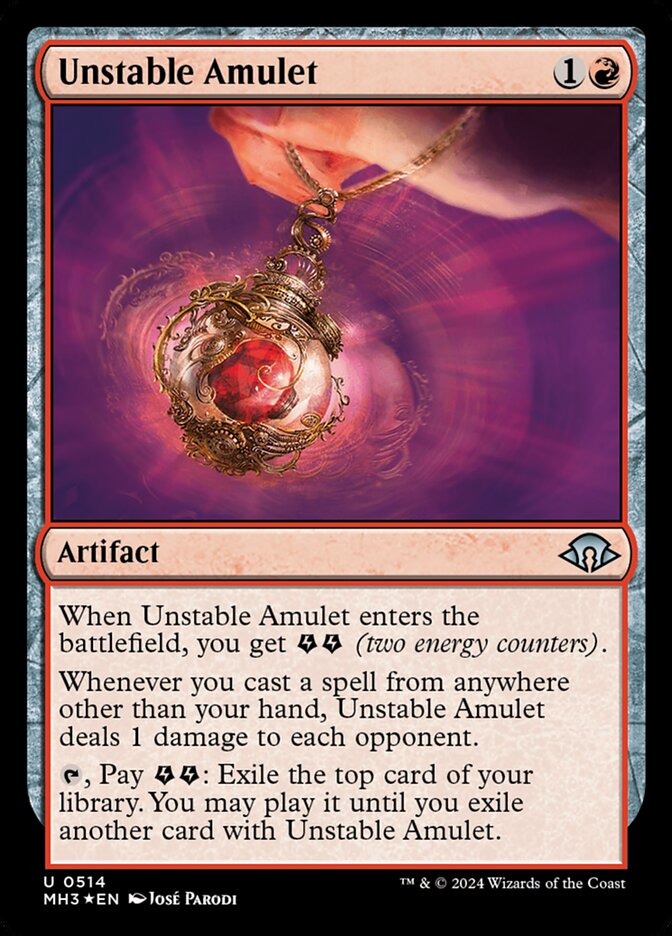 Magic-kaart Unstable Amulet MH3-514 uit Modern Horizons 3 (Uncommon) Image principale du produit