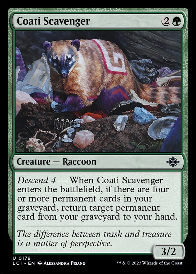 Magic-kaart Coati Scavenger LCI-179 uit The Lost Caverns of Ixalan (Uncommon)