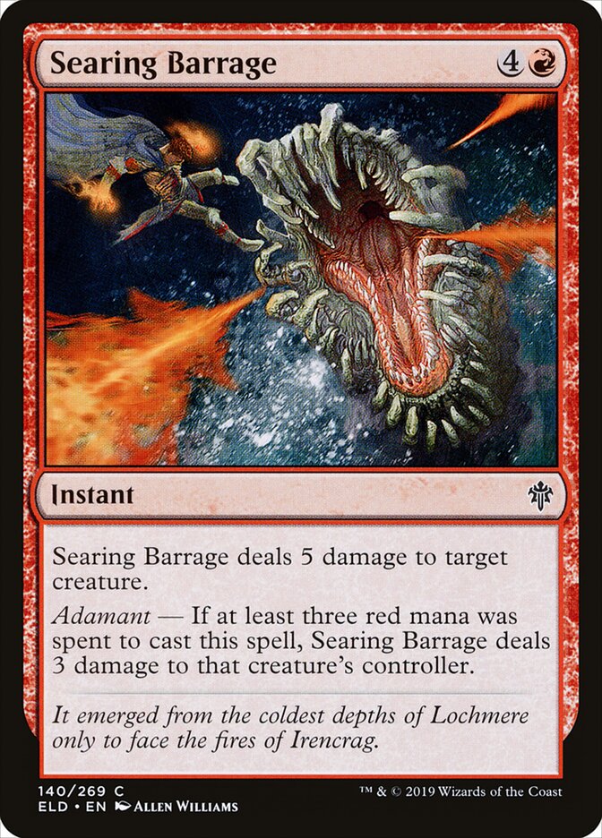 Searing Barrage - Throne of Eldraine (Common) [ELD-140] Imagen principal del producto
