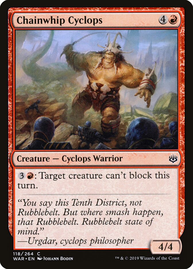 Chainwhip Cyclops - War of the Spark (Common) [WAR-118] Immagine principale del prodotto