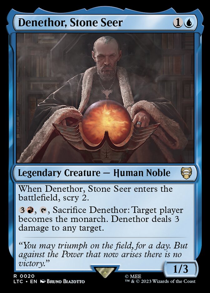 Denethor, Stone Seer - Commander: The Lord of the Rings: Tales of Middle-earth (Rare) [LTC-20] Imagen principal del producto