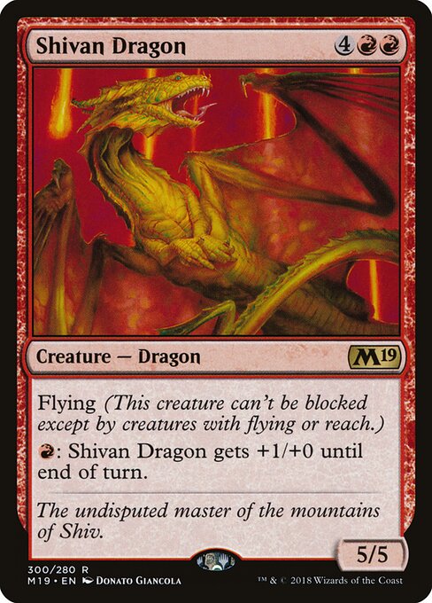 Shivan Dragon – Core 2019 (M19-300) Magic: The Gathering card