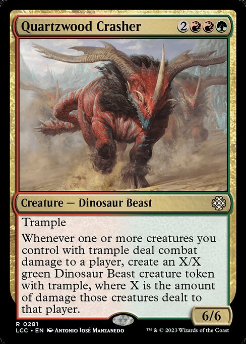 Quartzwood Crasher – Commander: The Lost Caverns of Ixalan (LCC-281) Magic: The Gathering card Main image