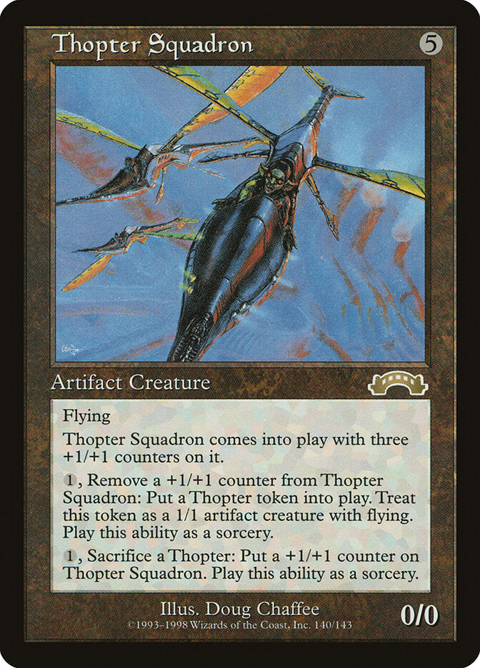 Magic-kaart Thopter Squadron EXO-140 uit Exodus (Rare) Imagen principal del producto