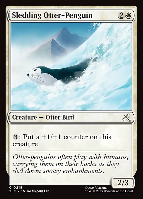 Sledding Otter-Penguin – Magic: The Gathering | Avatar: The Last Airbender: Eternal (TLE-218) Magic: The Gathering card