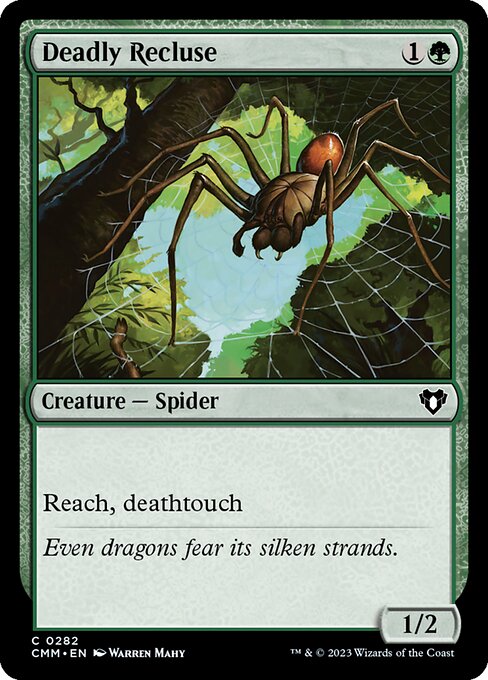 Deadly Recluse – Commander Masters (CMM-282) Magic: The Gathering card Main image