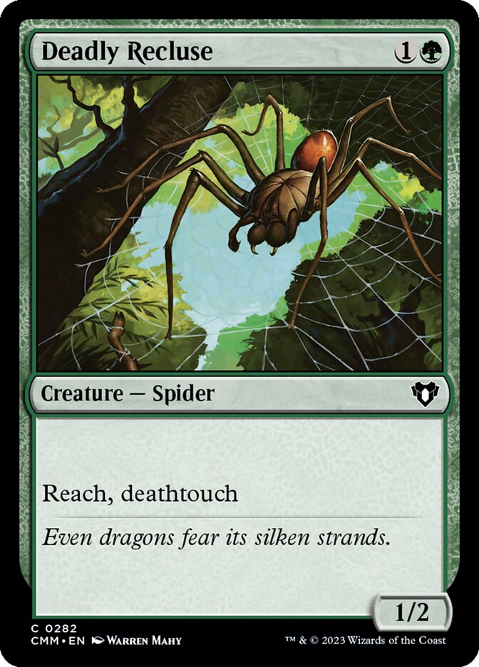 Magic-kaart Deadly Recluse CMM-282 uit Commander Masters (Common)