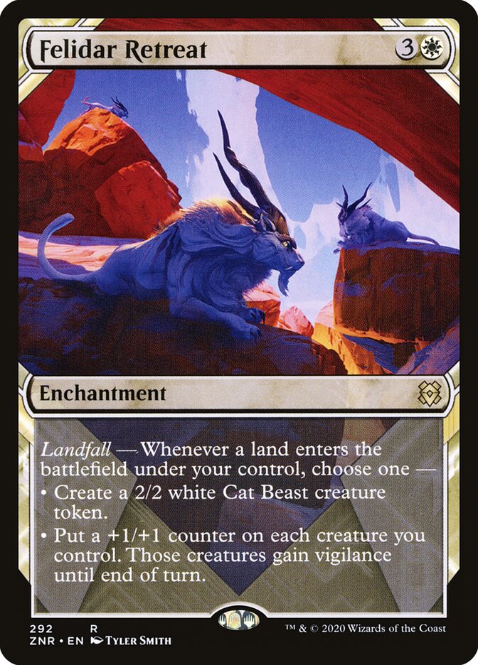 Magic-kaart Felidar Retreat ZNR-292 uit Zendikar Rising (Rare) Hoofdafbeelding