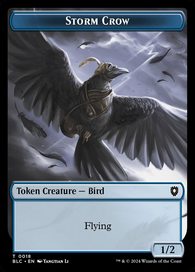 Magic-kaart Storm Crow Token // Bird Token TBLC-18/3 uit Bloomburrow Commander Tokens (Token)