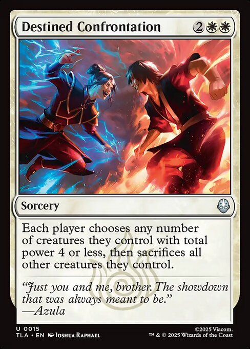 Destined Confrontation – Magic: The Gathering | Avatar: The Last Airbender (TLA-15) Magic: The Gathering card Hoofdafbeelding