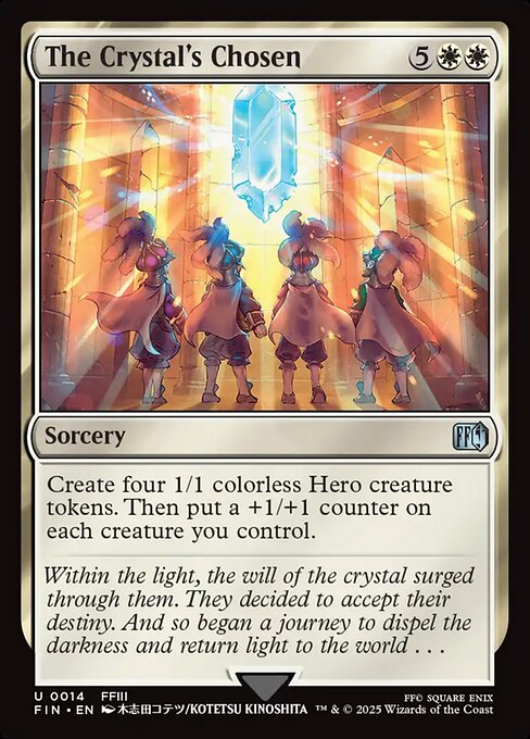 The Crystal's Chosen – Final Fantasy (FIN-14) Magic: The Gathering card | LC-REM-20260804-15935520506188-d4df4373-0ee6-44e3-81c6-0881c070014c Hoofdafbeelding