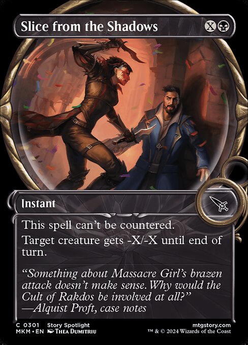 Slice from the Shadows – Murders at Karlov Manor (MKM-301) Magic: The Gathering card | LC-REM-20260804-15151270101324-d4e49c72-0fa2-4271-aabd-38a3e2b4779c