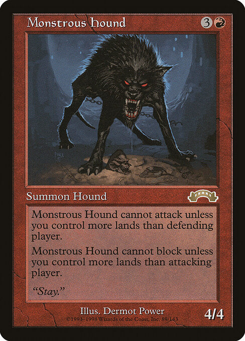 Monstrous Hound – Exodus (EXO-89) Magic: The Gathering card