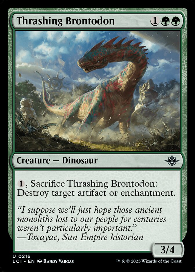 Thrashing Brontodon - The Lost Caverns of Ixalan (Uncommon) [LCI-216]