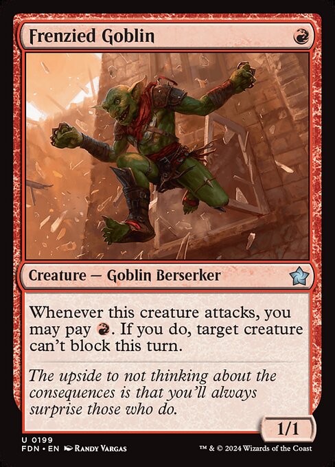 Frenzied Goblin – Magic: The Gathering Foundations (FDN-199) Magic: The Gathering card