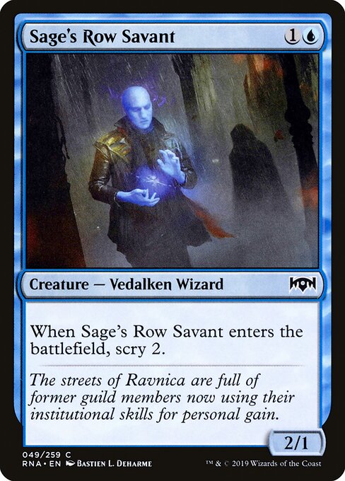 Sage's Row Savant – Ravnica Allegiance (RNA-49) Magic: The Gathering card