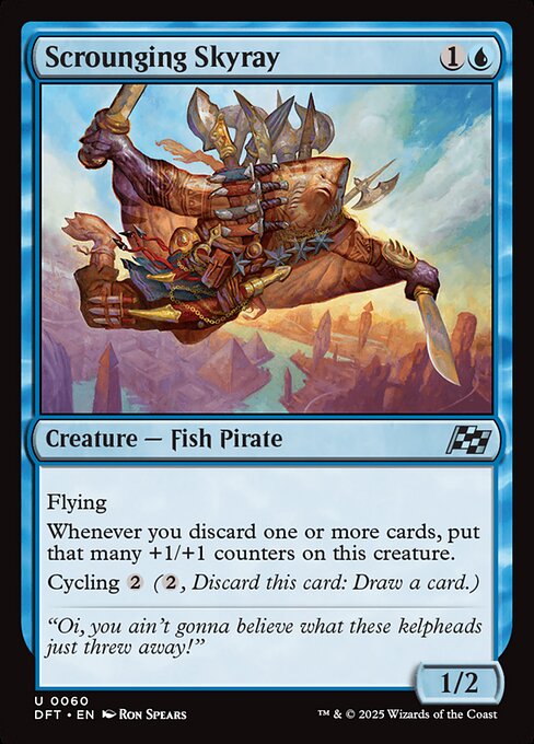 Scrounging Skyray – Aetherdrift (DFT-60) Magic: The Gathering card