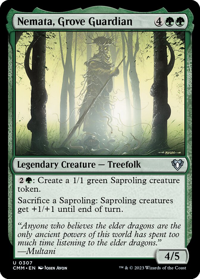 Magic-kaart Nemata, Grove Guardian CMM-307 uit Commander Masters (Uncommon)