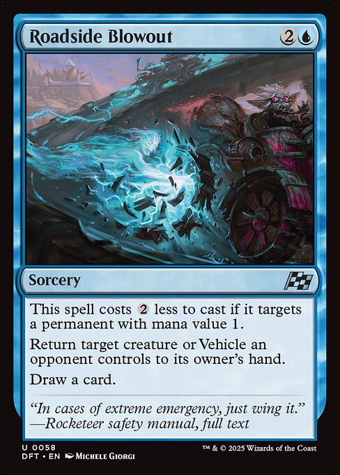 Roadside Blowout – Aetherdrift (DFT-58) Magic: The Gathering card