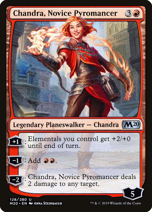 Chandra, Novice Pyromancer – Core 2020 (M20-128) Magic: The Gathering card