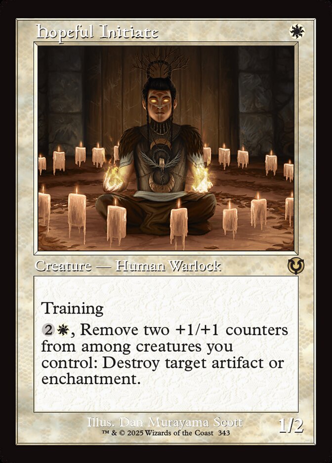 Magic-kaart Hopeful Initiate INR-343 uit Innistrad Remastered (Rare)