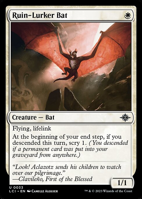 Ruin-Lurker Bat – The Lost Caverns of Ixalan (LCI-33) Magic: The Gathering card