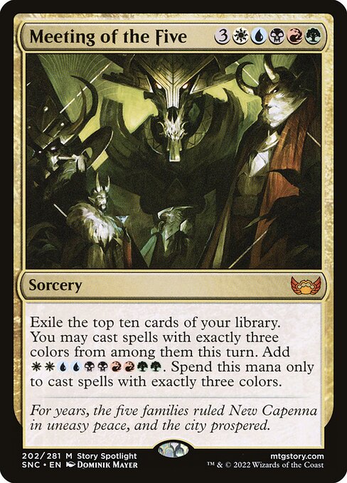 Meeting of the Five – Streets of New Capenna (SNC-202) Magic: The Gathering card Hoofdafbeelding