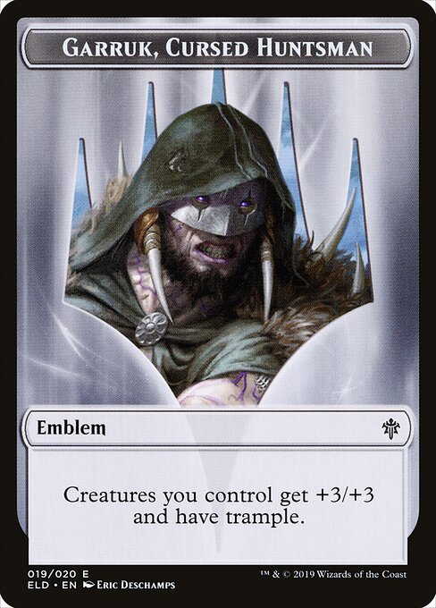 Garruk, Cursed Huntsman Emblem – Throne of Eldraine Tokens (TELD-19) Magic: The Gathering card | LC-REM-20260804-15150644724044-d6c65749-1774-4b36-891e-abf762c95cec Hauptbild