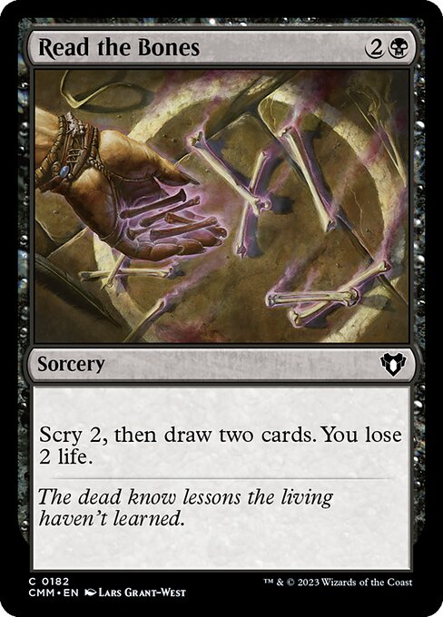 Read the Bones – Commander Masters (CMM-182) Magic: The Gathering card
